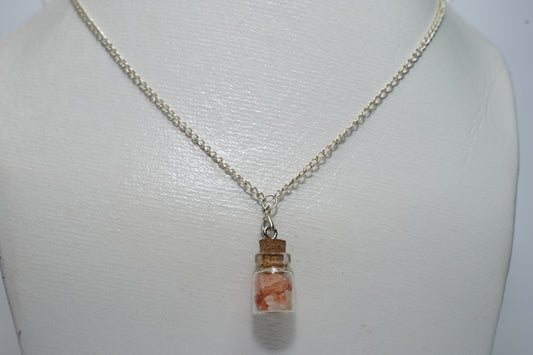Flat Metal Chain Necklace - Gift Bottle