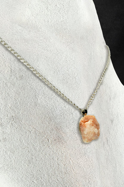 Salt Pendant on Round Alloy – Rope or Metal Chain Necklace